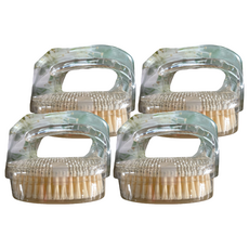 KEYTOSS 詰朵斯 織體按摩去角質握式沐浴刷 橢, AC壓克力柄+尼龍刷毛, 耐溫-20°C至+70°C, 尺寸:10x7.5x7公分, SK9727, 4支, 1入