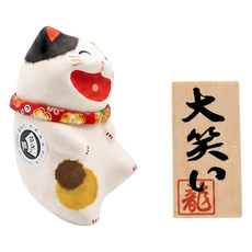 RYUKODO 龍虎堂 開運達摩和紙擺飾, 三花貓咪