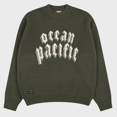 oceanpacific 男女通用黑色字母提花毛衣 WOPC6SJSWZ01