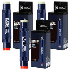 DASHU 男士雙頭保濕潤色護唇膏, 草莓香+無香, 3支