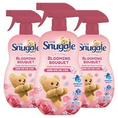 Snuggle 熊寶貝 盛開花束 雙效柔軟織物除臭劑 正裝, 470ml, 3個