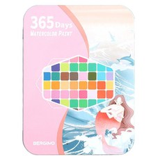 씨티 릴리 고체 수채화물감 핑크, 60색