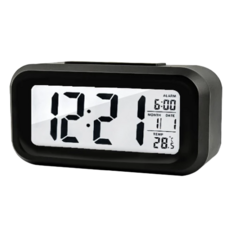 懶人鬧鐘 Y378 10 x 5.5 x 2.6cm 60g 2個, 黑色