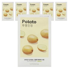 미샤 에어리 밀착 시트마스크 감자, 1개입, 6개