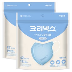 Kleenex 舒潔 Lite Fit V 口罩 大型, 2個, 藍色, 15入