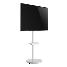 위니즈 17-42형 이동형 수납선반 360도회전 TV 모니터 스탠드 거치대 삼탠바이미 화이트, 1개, WZTS003W