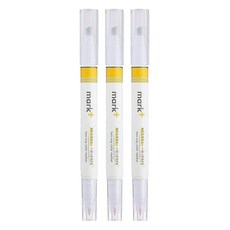 KOKUYO Mark+兩用同色系螢光筆 - 一筆雙用 極細筆尖 分色標記, 黃色, 3支