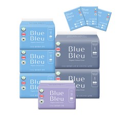 Blue Bleu 蝶翼型超薄衛生棉 大型 10片+中型 12片 3包+中型 2片 3包+夜用型 6片 2包, 1組