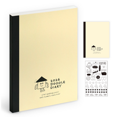 ICONIC 2026 塗鴉日誌週計畫本行事曆, 1個, 04 粉彩黃