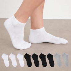 BASE ALPHA ESSENTIALS 男士運動毛圈氣墊運動短襪 10雙, 混合色, 10個