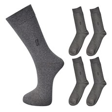 BEVERLY HILLS POLO CLUB 男款大尺碼素色長筒襪 5雙