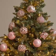 Housesense 聖誕飾品裝飾球 24P 套裝, Pearl Pink(8cm), 1組