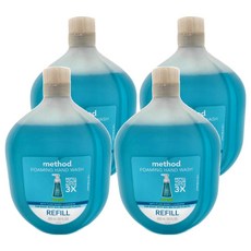 Method 美則 清泉 泡沫洗手露補充瓶, 828ml, 植物配方, 4瓶