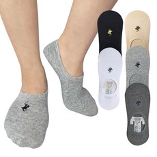 BEVERLY HILLS POLO CLUB 比佛利保羅 男士高級刺繡隱形襪5件組