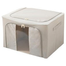 BangJiaShi 幫家適 大容量牛津布透明大視窗衣物收納箱/整理箱 單窗 100L, 灰色, 1個