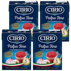 CIRIO 洋蔥大蒜風味切丁番茄, 4個, 390g