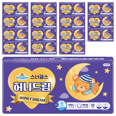 스너글스 허니드림 팬티형 기저귀 남녀공용, 대형(L), 512매