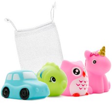 Yecomam LED沐浴玩具 4入+網袋 A組, 混色