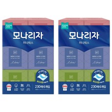 mona LISa. Mini Lux 天然紙漿2層美容面紙, 12個