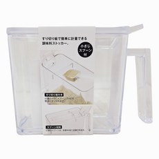 Yamazaki 山崎 調味料收納盒 附專屬量匙 易於拆洗 單手開啟, 350ml, 1個