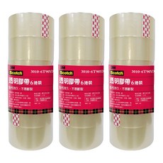 3M Scotch 透明膠帶 6捲裝, 48公厘x90碼, 黏性持久不易斷裂, 透明, 18個