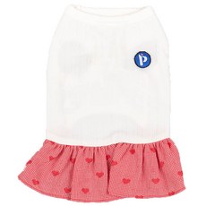 PETSLAND 寵物愛心愛心連身裙, 紅色