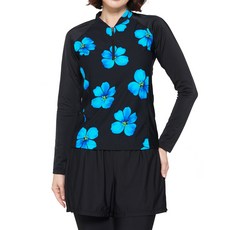 ILIKAI 女款東方藍防磨上衣 + 水上運動緊身褲套裝