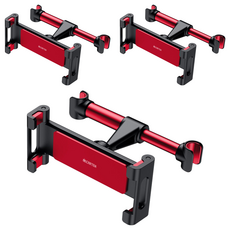 CARTEM 第二代車用智慧頭枕支架, 紅色, 3個