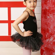 BALLET KIDS 女童黑色皇冠珍珠芭蕾舞短裙