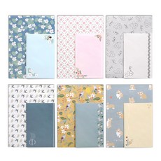 ICONIC 圖案字母套組 v2 文具套組 6 件, 熱帶，花瓣，鳥，比熊，威爾士高爾基，燕子, 1套