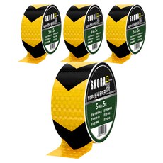 高亮度反光膠帶, 4個, 黃色+黑色