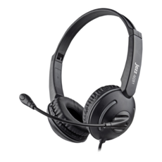 lNTOPIC 廣鼎 Jazz-M281 頭戴式耳機麥克風, 人體工學設計, 可調式麥克風, 3.5mm插針, 黑色