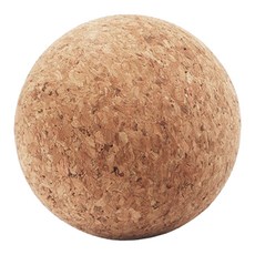 NicoFun 愛定做 天然軟木瑜珈球 按摩球 FYS22BA5501 直徑5.5cm 天然軟木色 28g,1個