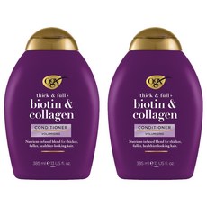OGEX NIP & FULL PLUS 生物素 & 膠原蛋白護髮素, 385ml, 2個
