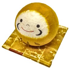 RYUKODO 龍虎堂 開運達摩和紙擺飾 日本產, 黃色, 1件, 外盒5*5*H7cm/達摩直徑約3.5cm