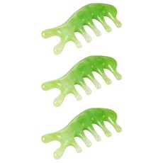 데일리조이 머리 괄사 마사지, D 초록색, 3개