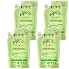 PiPPER STANDARD 沛柏 天然鳳梨酵素柔軟精補充包，750ml，低敏天然, 4包