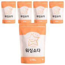 소다스쿨 워싱소다 세탁세제, 1kg, 5개