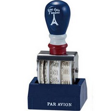 Mikael Ground日期辦公用印章 深藍色, 1個