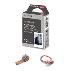 instax 拍立得 mini底片 黑白復刻 10張+隨機贈品, 單品, 1套