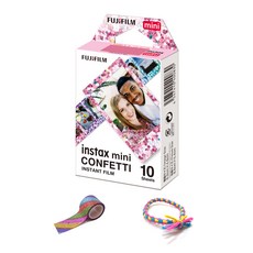 instax 拍立得 拍立得底片 五彩繽紛 10入+裝飾配件 隨機出貨, 單品, 1套