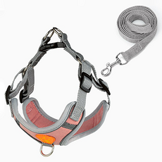 타이탄 고양이 탈출 방지 스웨이드 조끼 하네스 + 150CM 리드줄, 분홍색, 1개