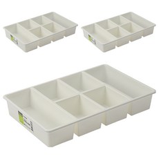 KEYWAY 聯府 你可綜合6格收納盒 - 多功能抽屜桌面收納整理盒, TLR-204, 3個