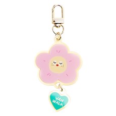 Vanwalk 可愛小花園壓克力吊飾 K467 陽光花花造型 輕巧時尚包包掛飾, 1入