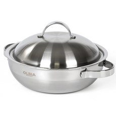 O'lbia IH爐適用5層304不鏽鋼附蓋雙耳湯鍋 12022, 混色, 24cm, 1個