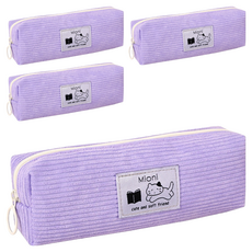포포팬시 트렌디 미오니 코듀로이 펜파우치, 퍼플, 4개