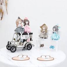 21C Trend 少女家庭娃娃+兔子杯墊2入, 混合色