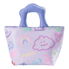 JOW BUY 蕉蕉購物 韓系插畫保溫便當袋, 紫色, 1個