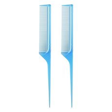 KAI 貝印 天然礦石負離子扁梳 KQ-3154, 藍色, 2支