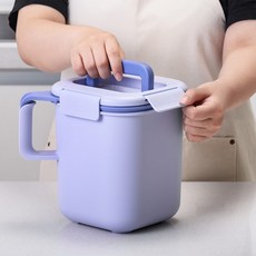 LocknLock 樂扣樂扣 雙把手廚餘回收桶 3L, 紫色, 1個